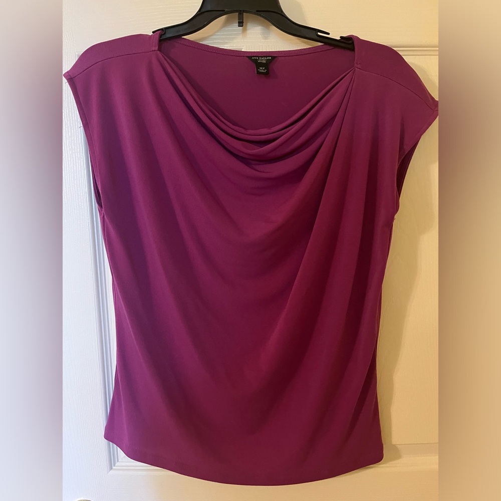 Ann Taylor Purple sleeveless blouse
